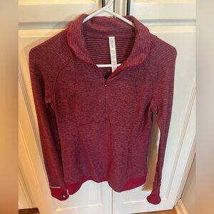 Pink quarter zip lululemon sweatshirt
